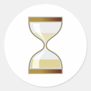 sanduhr eieruhr hourglass runder aufkleber