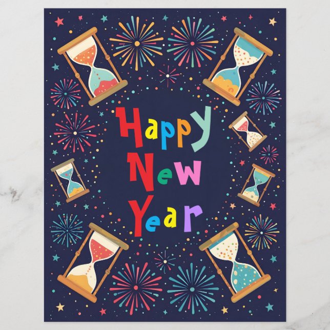 Sanduhren Scrapbook Papier (Vorderseite)