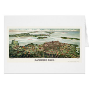 Sandusky, carte panoramique de l'OH - 1898