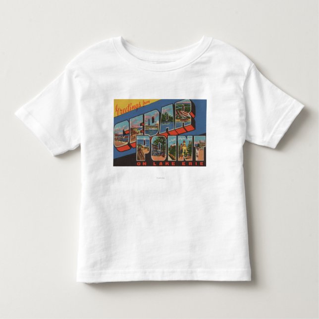 Sandusky, Ohio - der Eriesee - Zedern-Punkt Kleinkind T-shirt (Vorderseite)