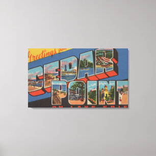 Sandusky, Ohio - der Eriesee - Zedern-Punkt Leinwanddruck