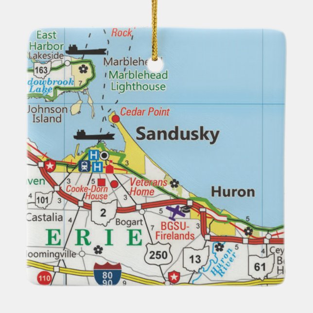 Sandusky-Roadmap Keramikornament (Rückseite)