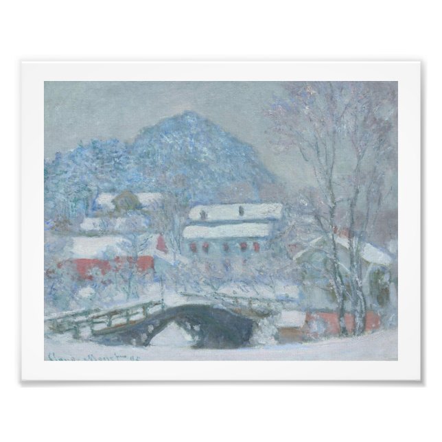 Sandviken Norwegen im Schnee Fotodruck (Vorne)
