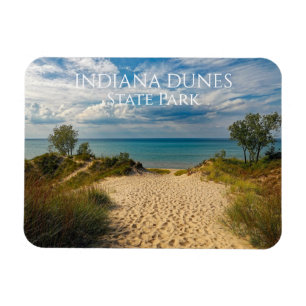 Sandweg zum Lake Michigan Beach, Indiana Dunes Magnet