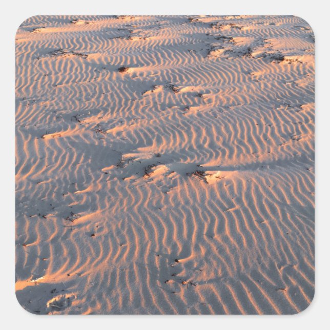Sandwellen Quadratischer Aufkleber (Vorderseite)