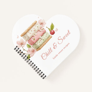 Sandwich à la crème glacée carnet de jour pour des