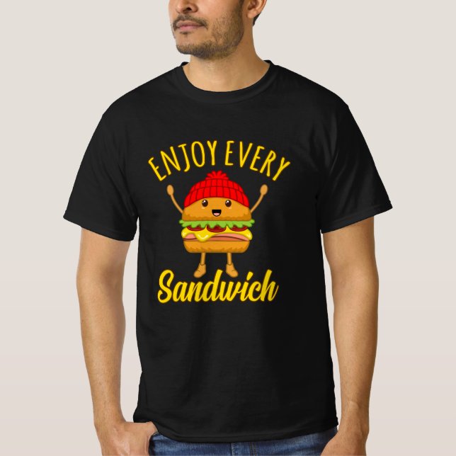 Sandwich Bologna Meat Food Lover Eater T-Shirt (Vorderseite)