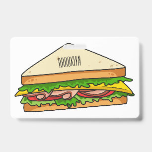 Sandwich-Cartoon-Illustration Ausweis