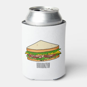Sandwich Cartoon Illustration Dosenkühler