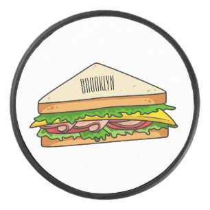 Sandwich Cartoon Illustration Eishockey Puck