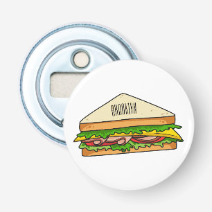 Sandwich Cartoon Illustration Flaschenöffner