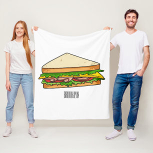 Sandwich Cartoon Illustration Fleecedecke