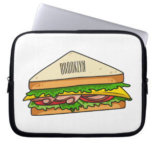 Sandwich Cartoon Illustration Laptopschutzhülle