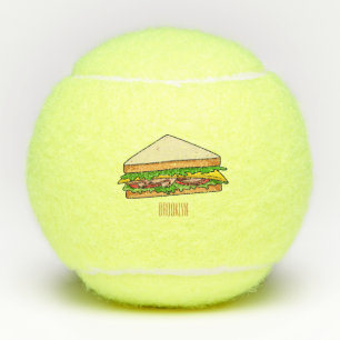 Sandwich Cartoon Illustration Tennisbälle