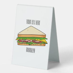 Sandwich Cartoon Illustration Tischaufsteller