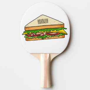 Sandwich Cartoon Illustration Tischtennis Schläger