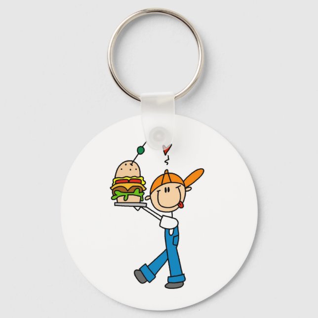 Sandwich Connoisseur Strichmännchen Schlüsselanhänger (Vorderseite)