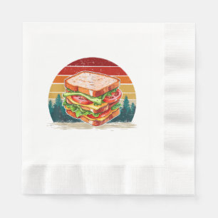 Sandwich Food Vintag Style gestörter Retro Sandw Serviette