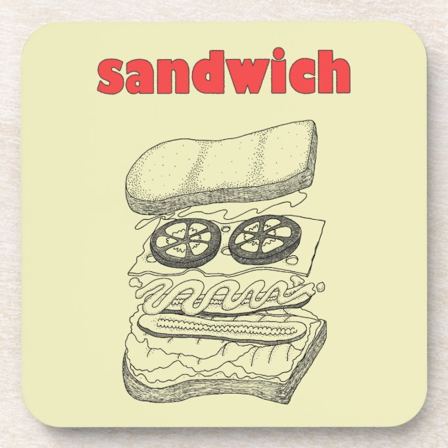 Sandwich Getränkeuntersetzer (Vorderseite)