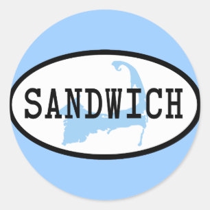 Sandwich, MA-Aufkleber Runder Aufkleber