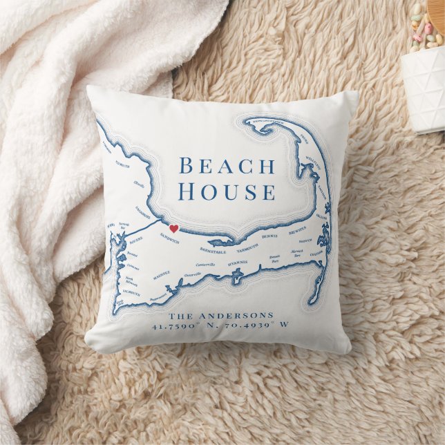 Sandwich MA Cape Cod Beach House Foto Kissen (Decke)