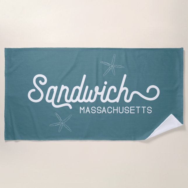 Sandwich Massachusetts Nautical Strandtuch (Vorderseite)