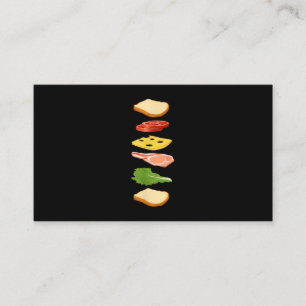 Sandwich mit Brötchenkäse und Feinschmecker aus Sc Visitenkarte