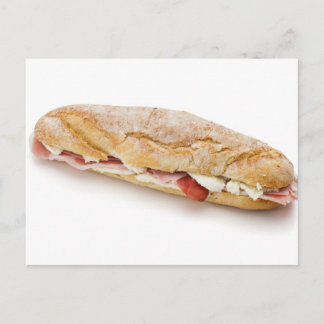 Sandwich mit Schinken und Käse Postkarte