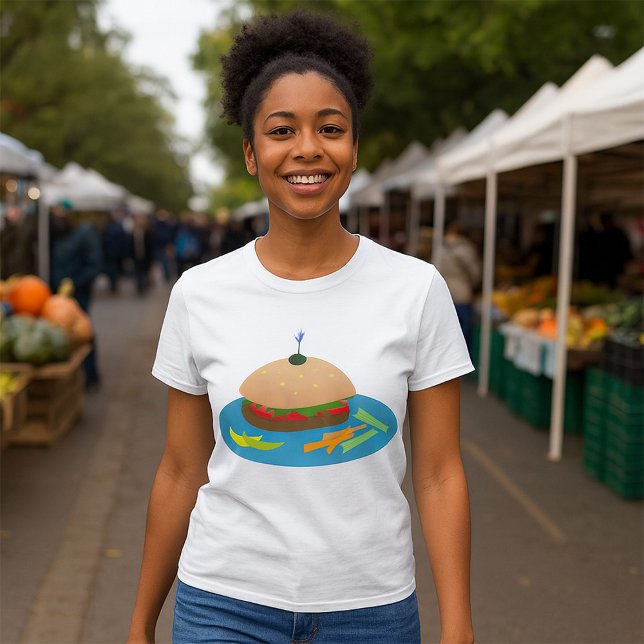 Sandwich mit Veggie Sides Fun Food T-Shirt (Von Creator hochgeladen)
