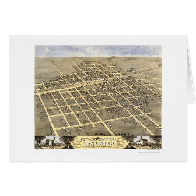 Sandwich, panoramische Karte IL - 1869 (Vorderseite (Horizontal))