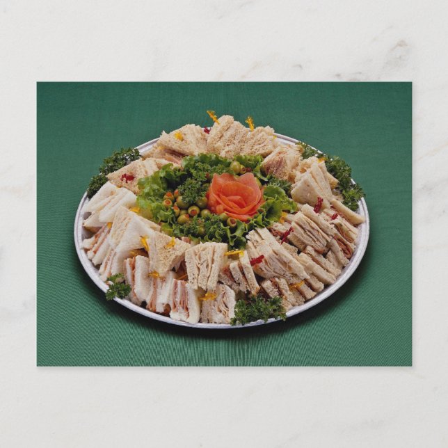 Sandwich-Platte Postkarte (Vorderseite)