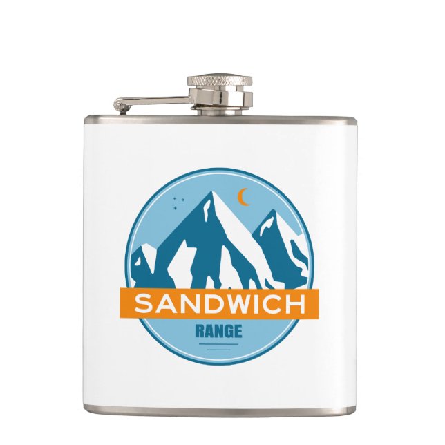 Sandwich Range New Hampshire Stars Moon Flachmann (Vorderseite)