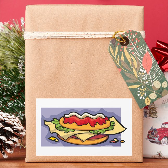 Sandwich Rechteckiger Aufkleber (Von Creator hochgeladen)