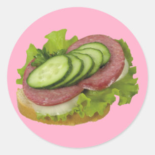 Sandwich Runder Aufkleber