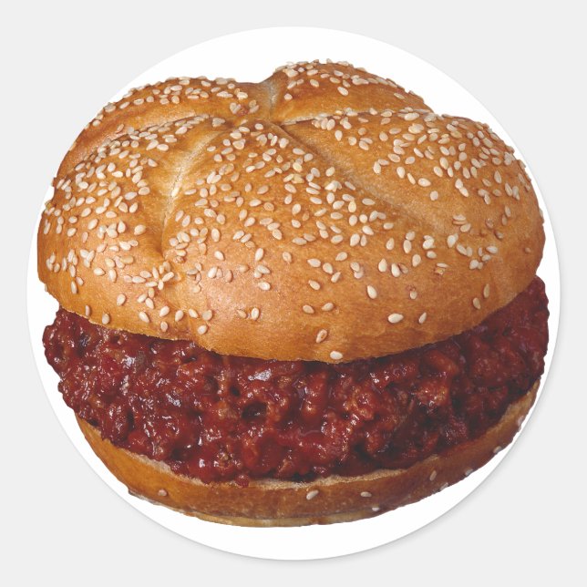 Sandwich Runder Aufkleber (Vorderseite)