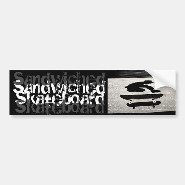 Sandwich-Skateboard Autoaufkleber (Vorne)