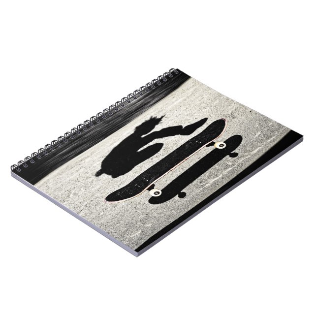 Sandwich-Skateboard Notizblock (Linke Seite)