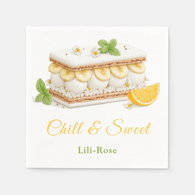 Sandwich-Tag Wasserfarbe Eiscreme Serviette (Vorderseite)