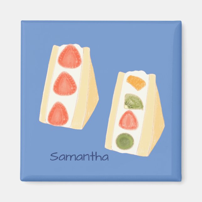 Sandwiches mit Obst und Creme Magnet (Vorne)