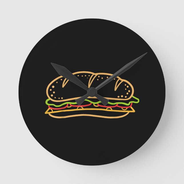Sandwichfutter Runde Wanduhr (Vorderseite)