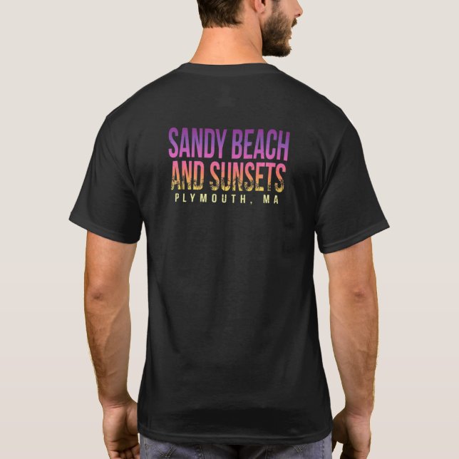 Sandy Beach And Sunsets Plymouth Summer Massachuse T-Shirt (Rückseite)