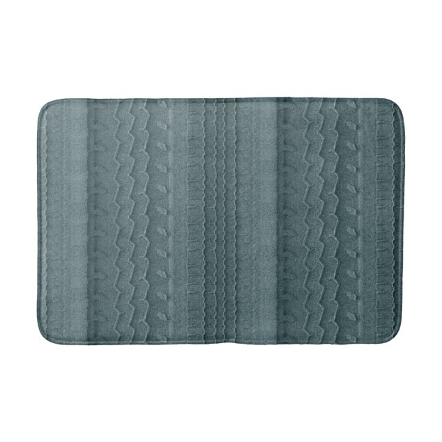 Sandy Beach Car Tire Trace Aquamarin Badematte (Vorderseite)