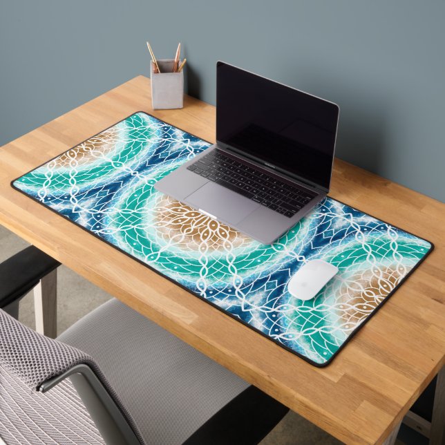 Sandy Beach Colors Mandala Schreibtischunterlage (Büro 2)