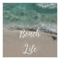 Sandy Beach Life Aquamarin Blue Trendy Künstlerisc