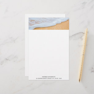 Sandy Beach mit Foamy Surf Briefpapier