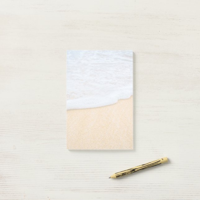 Sandy Beach mit Foamy Surf Post-it Klebezettel (Auf Schreibtisch)