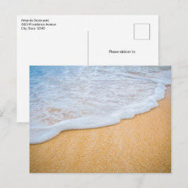 Sandy Beach mit Foamy Surf Postkarte