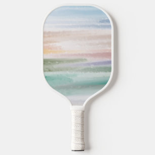 Sandy Beach Ocean Waves Sonnenuntergang Abstrakte Pickleball Schläger