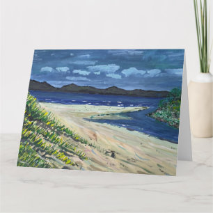Sandy Beach & Sea Grußkarte Karte