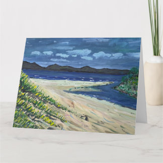 Sandy Beach & Sea Grußkarte Karte